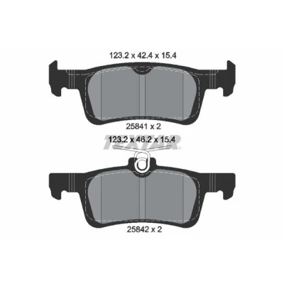 Bild av TEXTAR 2584101 Jeu de plaquettes frein non préparé pour indicateur d&#039;usure PEUGEOT: 308 II 3/5 portes, SW 2, I