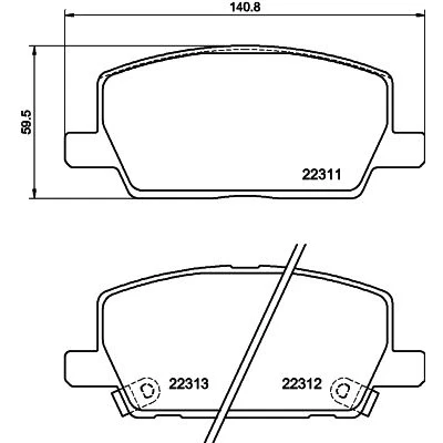 Bild av REMSA 1670.02 Jeu de plaquettes frein Essieu avant avec indicateur d&#039;usure OPEL: Mokka / X, VAUXHALL: X
