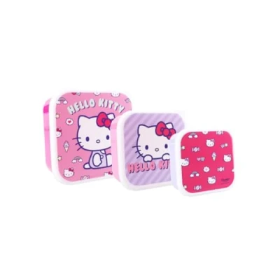 Bild av My sweety pop Hello Kitty mellanmålslåda lunchlåda för barn, dagis, skola, semester, måltid, 11,5 cm (rosa/lila)