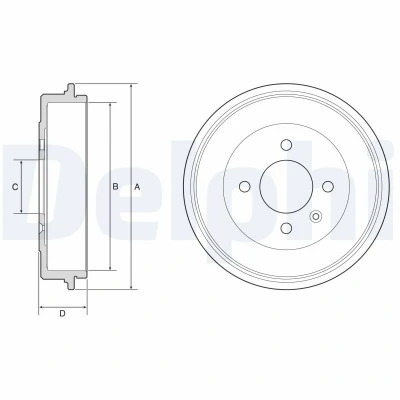 Bild av DELPHI BF642 Tambours de Frein sans bague ABS, roulement roue 247