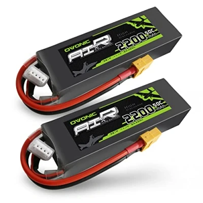 Bild av OVONIC Lipo RC batteri 11,1 V 2 200 mAh 50C 3S med XT60 för Evader BX bil truggy flygplan UAV drönare FPV (2 pack)