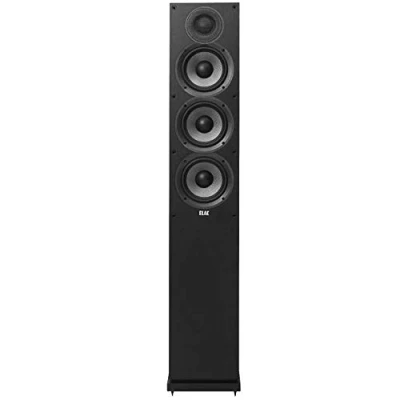 Bild av ELAC Debut 2.0 stående högtalare F5.2, box för musikuppspelning via stereo, 5.1 surround ljudsystem, utmärkt ljud och högkvalitativ design, 3 vägs högtalare, svart dekoration