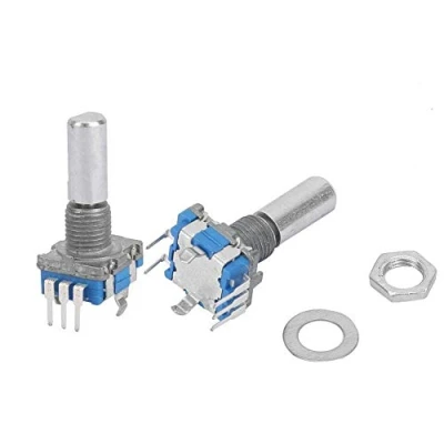 Bild av 10 st 5 stifts kodare + ringar muttrar DC V EC11 kodningsbrytare digital potentiometer med omkopplare
