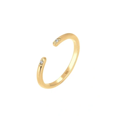 Bild av Elli Adjustable Sparkling Basic Ringar goldcoloured, Storlek: 54, Gold/coloured