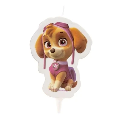 Bild av Paw Patrol 346171 ljusfigur, 2D vax, rosa, 8 x 12 cm