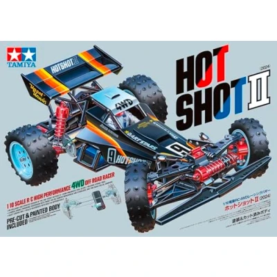 Bild av TAMIYA 58737 1:10 RC Hotshot II (2024) 4WD fjärrstyrd bil, fordon, modelltillverkning, montering, hobby, byggsats, omålad