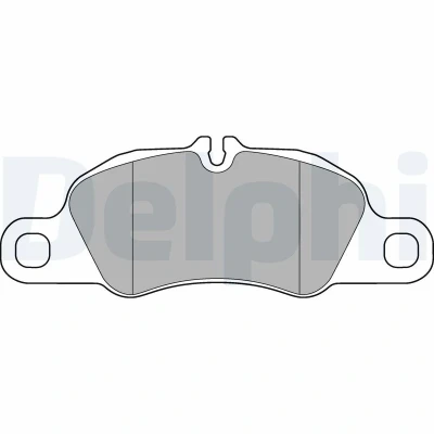 Bild av DELPHI LP3177 Jeu de plaquettes frein préparé pour indicateur d&#039;usure avec tôle anti bruit sans accessoires PORSCHE: 911 Coupe, 718 Cayman Coupe