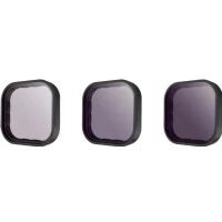 Bild av TELESIN GoPro neutral densitet filter 3 stycken för Hero 9 kameralins skyddssats svart tillbehör (ND8 ND16 ND32)