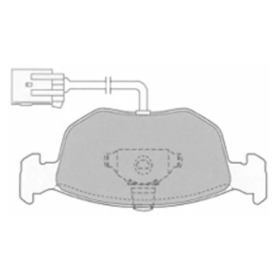 Bild av MAPCO 6506 Jeu de plaquettes frein Essieu avant contact signal d&#039;usure inclus avec tôle anti bruit FORD: MONDEO 2, 2 Kombi, 1