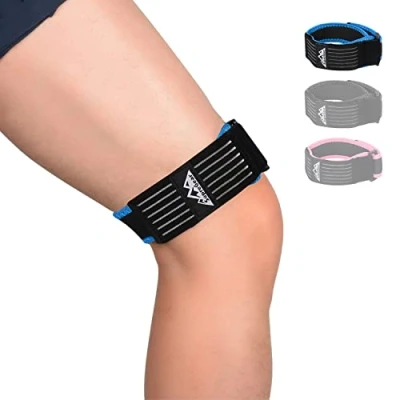 Bild av supregear IT bandrem för Knä, Justerbart Bekvämt Iliotibial Band Wrap Andningsbart ITB med Extra Kompression Syndrome, Blå