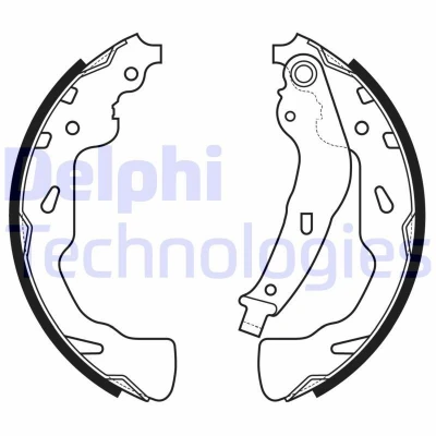 Bild av Bromsbackar, sats DELPHI LS2176