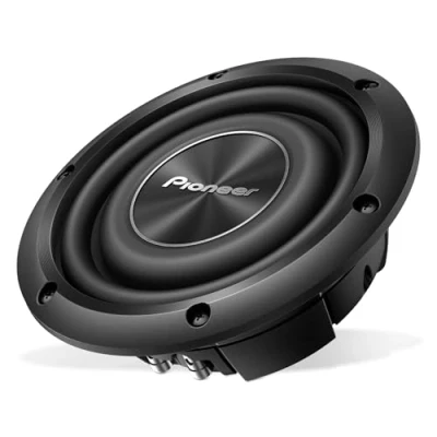 Bild av Pioneer TS A2000LD2 passiv subwoofer, kraftfull subwoofer med 700 W maxeffekt, 20 cm, 67 mm installationsdjup, IMPP membran, kontinuerlig uteffekt 250 W, svart