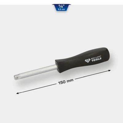 Bild av KS TOOLS BT020901 Poignée encliquetable carrée 150 6,3 (1/4&quot;) à tête