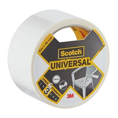 Bild av Scotch 4101W10 tygband universal överlägsen, extra starkt lim, 48 mm x 10 m, vit
