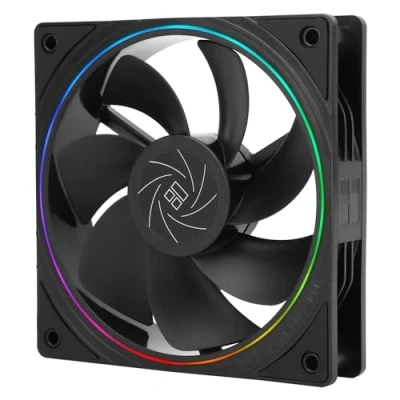 Bild av Thermalright TL S12R CPU 120 mm omvänd fläktfodral kylare levereras med ARGB belysning, 1 500 RPM hastighet, svart PC PWM tyst datorfläkt
