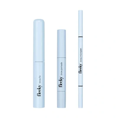 Bild av fleeky ögonbrynsset brow ║pomade &amp; mikropen 3 i 1 perfekt form skuggning fyllning definition för naturliga torksäkra resultat (mörkbrun)