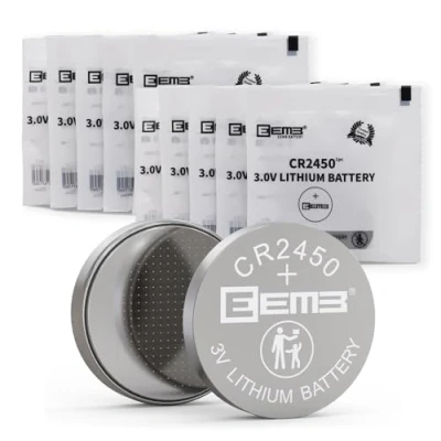 Bild av EEMB 10 stycken batterier CR2450 knappcell 3 V 2 450 litium DL2450 ECR2450 BR2450 för OOONO klockor värmeljus doftljus larmsystem bilnyckelhängare fjärrkontroller miniräknare