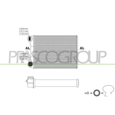 Bild av PRASCO FT133H002 Radiateur De Chauffage FIAT: Punto II 3/5 portes