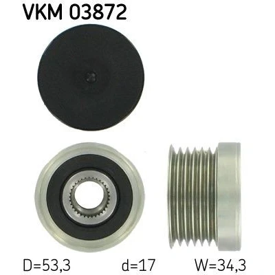 Bild av SKF VKM 03872 Poulie d&#039;Alternateur 34,3 BMW: 3 Berline, Touring, 1 5 portes