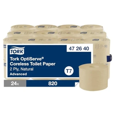Bild av Tork Toalettpapper T7 Advanced OptiServe Coreless 2 lag natur 24/fp