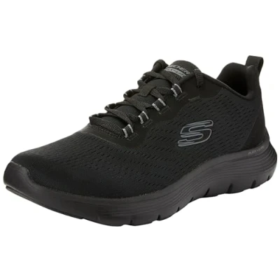 Bild av Skechers Dam Flex Appeal 5.0, Black Mesh/Gray trim, 2.5 UK, Svart nät grå 35.5 EU