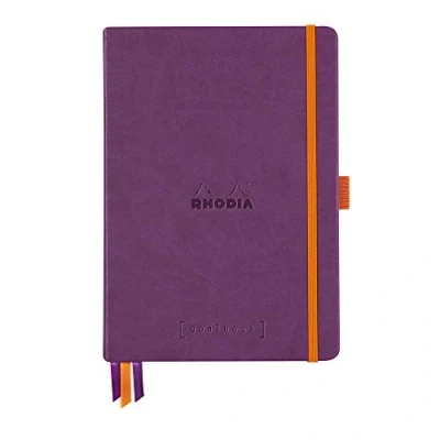 Bild av Rhodia 118780C GoalBook (DIN A5, 14,8 x 21 cm, 120 ark, pricklinjering, 90 g, elegant och praktisk) 1 styck, lila