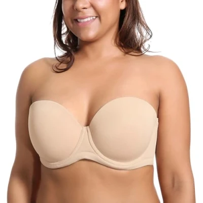 Bild av DELIMIRA Dambygelstöd Contour Plus Size Multiway Strapless Bh Beige 80F