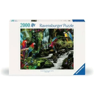 Bild av Ravensburger pussel 17111 färgglada papegojor i djungeln 2000 bitar för vuxna och barn från 14 år