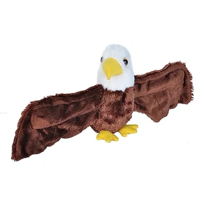Bild av Wild Republic 19505 21415 Huggers snäpparmband, gosig leksak, plyschdjur, vithövdad havsörn, brun, 20 cm