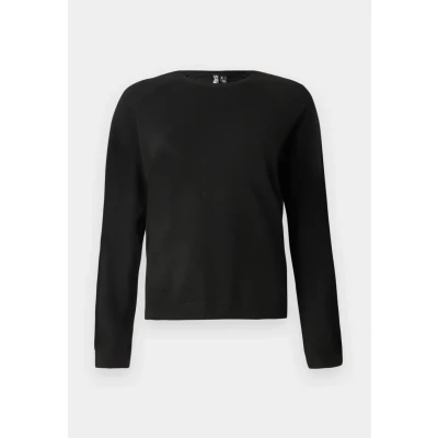 Bild av Pieces Pcbree O NECK Stickad tröja, Storlek: Small, Black