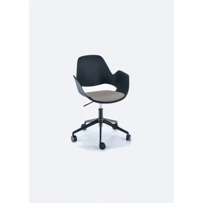 Bild av HOUE FALK Armchair Matstol Five star base / With &quot;Beige&quot; padded seat H:83 x D:53 W:58,5 cm