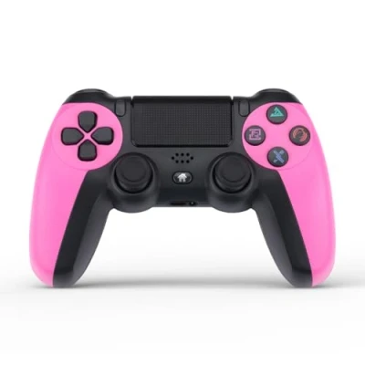 Bild av NK Fjärrkontroll för PS4/PS3/Trådlös PC/Mobil Trådlös Controller med Vibration, 6 axlig Detektionsfunktion, LED ljus, Pekplatta, Hörlursuttag, Laddkabel ingår Rosa