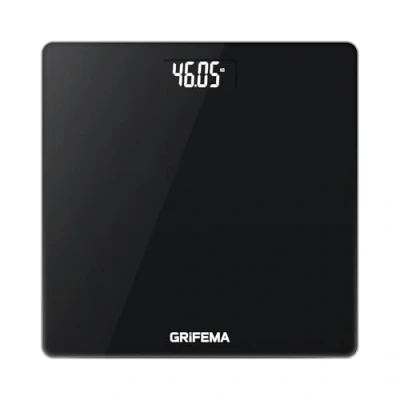 Bild av GRIFEMA GA2001 1, badrumsvåg med LCD skärm, maximal vägning 150 kg, noggrannhet 50 g, svart