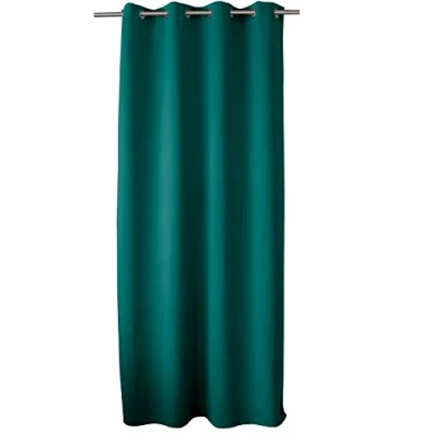 Bild av ED ENJOY HOME Mörkläggningsgardin med silveröglor, smaragdgrön, 140 x 240 cm, 100% polyester, Oeko TEX certifierat tyg, lakritskollektion