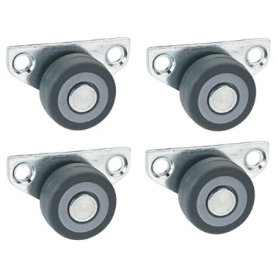 Bild av 4 st. parkettsidrulle 30 x 14 mm TPE hjul grått