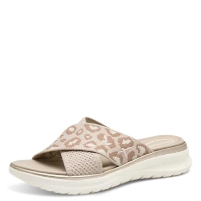 Bild av TAMARIS Comfort dampantolett Wide Fit tvättbara sandaler, leopard, 40 EU, EU