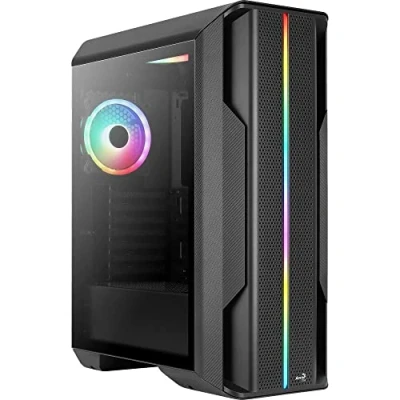 Bild av AeroCool Cronus G BK v1 Tempered Glass Edition MDT micro ATX Chassi Tower Svart