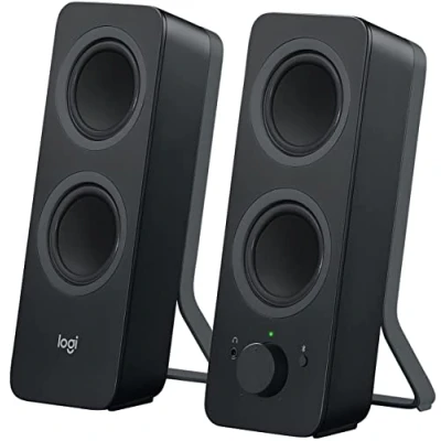 Bild av Logitech Z207 trådlösa Bluetooth PC högtalare, stereoljud, 10 watt toppeffekt, 3,5 mm ljudingång, hörlursuttag, multi enhet, enkel switch, dator/TV/smartphone/surfplatta Svart