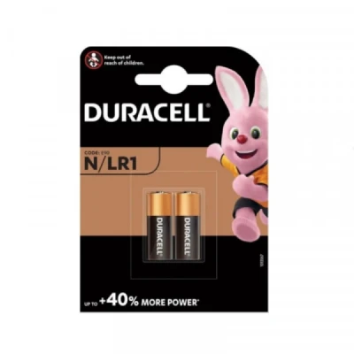 Bild av Duracell N alkaliskt specialbatteri 1,5 V (E90 / LR1), lämplig för användning i ficklampor, räknare och cykelbelysning, paket med 2