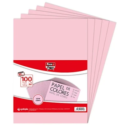 Bild av Fixo Paper 65009253 100 ark 80 g, papper, Ljusrosa, A4