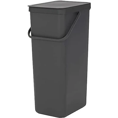 Bild av Brabantia Sort &amp; Go Recycling Mülleimer, Hink, Grey, 40 Liter
