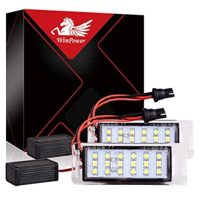 Bild av WinPower LED registreringsskyltslampa Nummerplåtsbelysning 6000K vita Kompatibel med Mokka Insignia ATS SRX Corvette Camaro Equinox Sonic Trax Cruze Encore Verano Allure Acadia Terrain etc., 2 st.