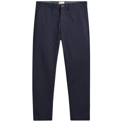 Bild av GANT Herr vanlig twill chinos klassiska byxor, marinblå, standard, 30W / 32L