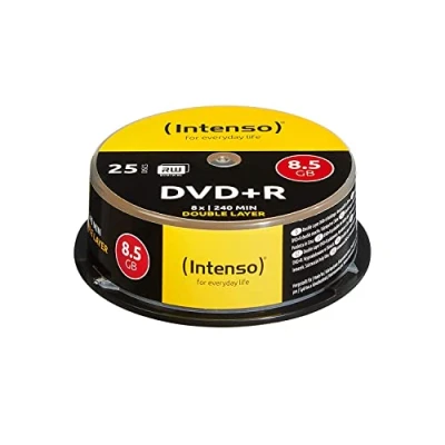 Bild av Intenso 4311144 DVD+R 8x Duel Lager Cakebox, 25 Stycken