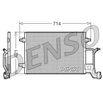 Bild av DENSO DCN32019 Condenseur De Clim sans déshydrateur 714x421x16 R 134a 714 AUDI: A6 C5 Avant, A4 B5 Berline, Avant