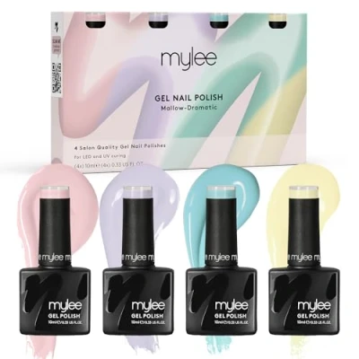 Bild av Mygel av Mylee Gel Nail Polish Spring Summer Quad Color Set 4x10ml UV/LED Soak Off Art Manicure Pedicure for Professional, Salon &amp; Home Use Långvarig och lätt att applicera