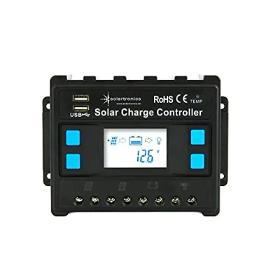 Bild av solartronics laddningsregulator 12 V/24 V blå 20 A 30 40 50 60 solcellsregulator solcell PV (20 A)