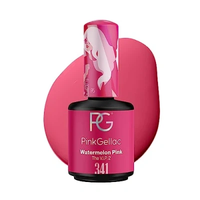 Bild av Pink Gellac Gel nagellack glänsande finish 341 vattenmelon rosa 15 ml