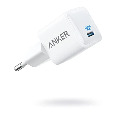 Bild av Anker 511 (Nano) 20 W iPhone USB C laddare, PIQ 3.0 Mini lämplig för 13/13 Mini/13 Pro/13 Pro Max, Galaxy, Pixel 4/3, iPad Pro, AirPods matt vit (utan laddningskabel)