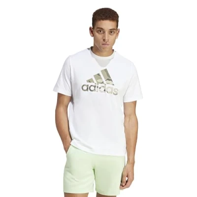 Bild av adidas För Män Camo Badge of Sport Graphic Tee, White, L